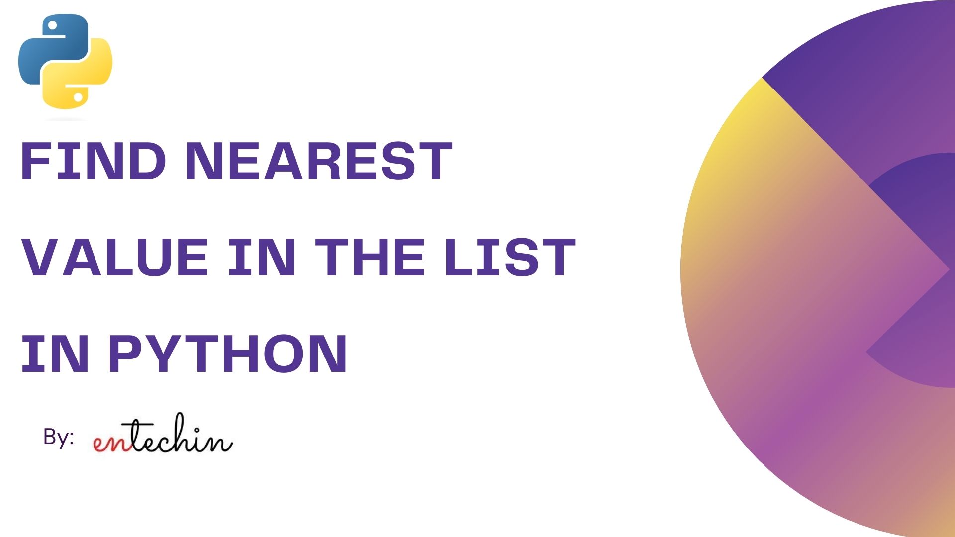 Find nearest value in the list in Python